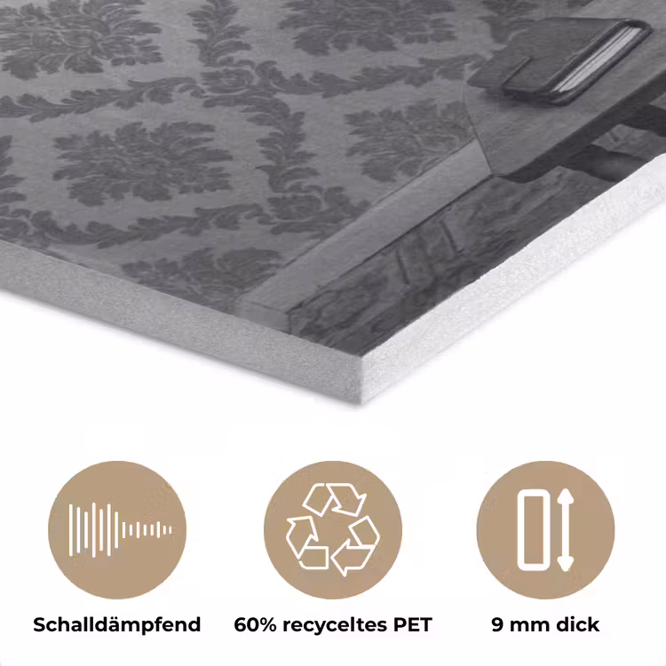 Chic - Vrouw - Zwart - Wit PET vilt klein -closeup_DE