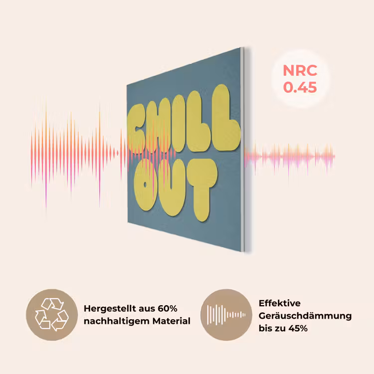 Chill out - Geel - Blauw PET vilt klein -USP_DE