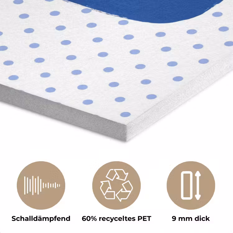 Ciao - Blauw - Stippen PET vilt klein -closeup_DE