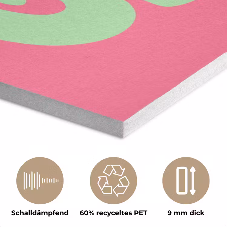 Grateful - Groen - Grafisch - Vloeiend PET vilt klein -closeup_DE