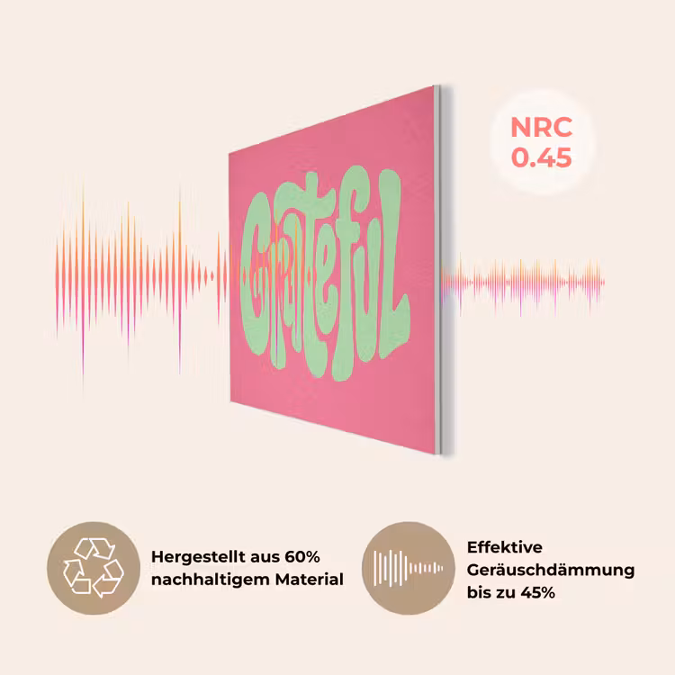 Grateful - Groen - Grafisch - Vloeiend PET vilt klein -USP_DE