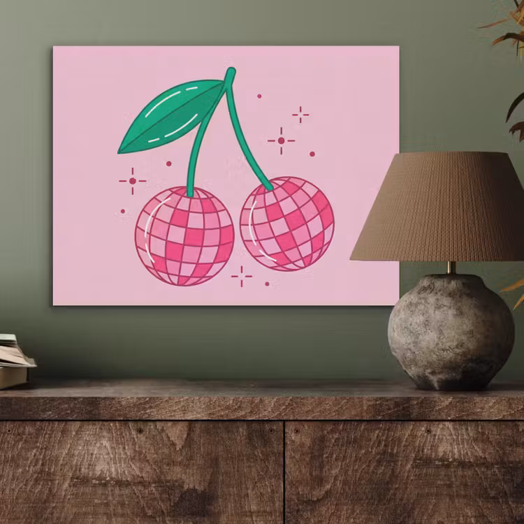 Decoratie - Disco-bal - Feest - Roze PET vilt klein -sfeer2