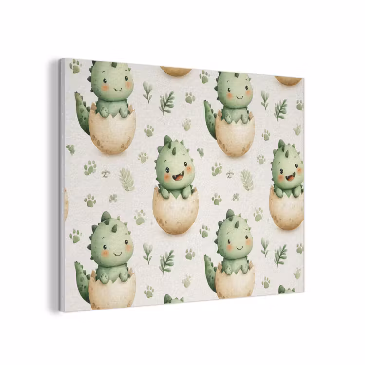 Dino - Eieren - Groen PET vilt klein 837 -3d