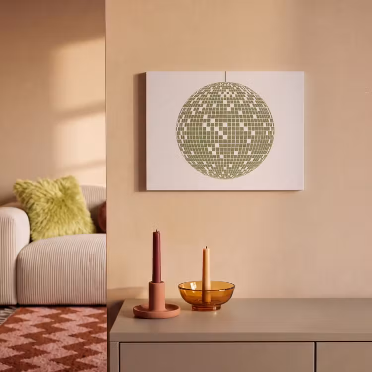 Disco - Bal - Groen - Abstract - Modern PET vilt klein -sfeer1