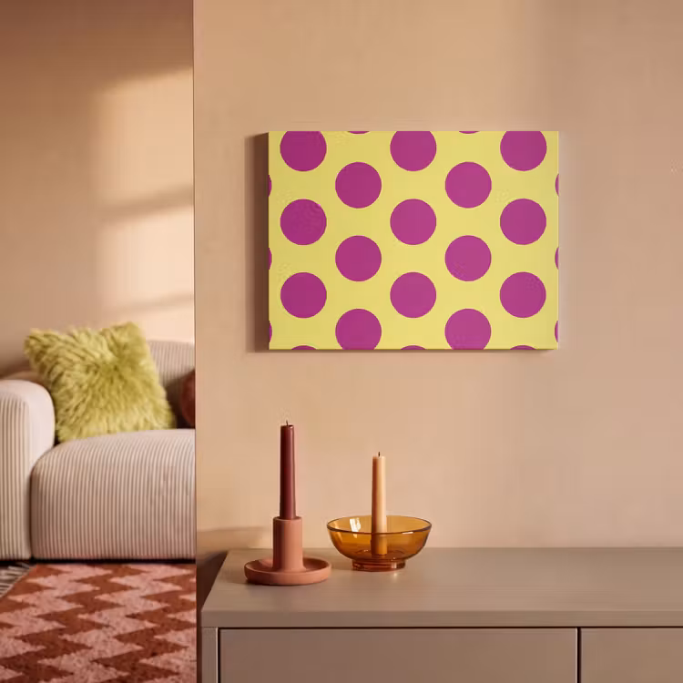 Dots - Klassiek - Geel PET vilt klein 837 -sfeer1