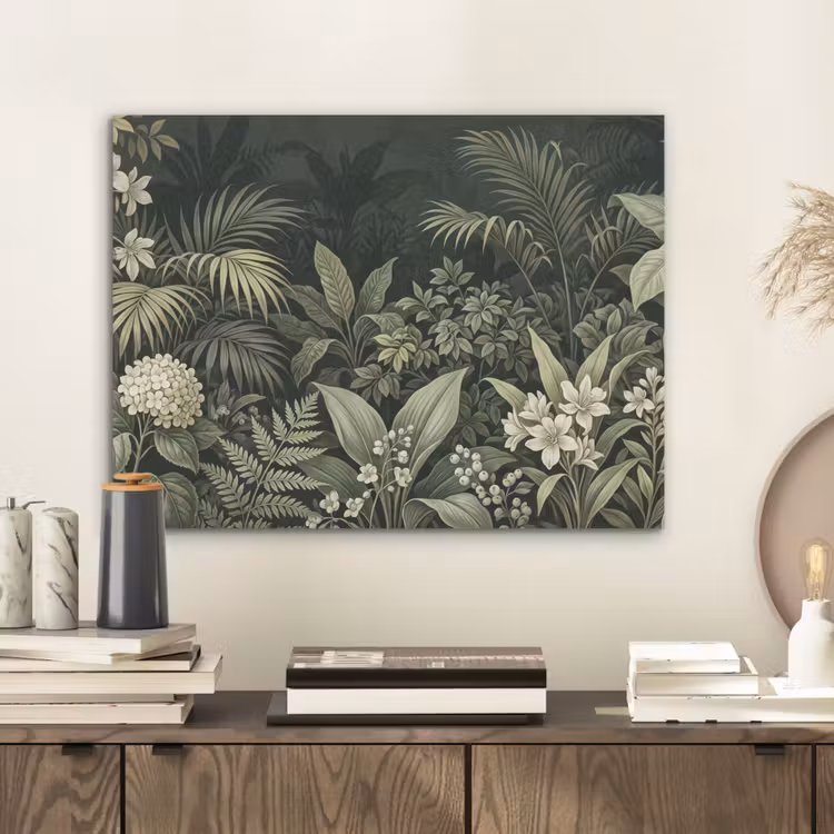Jungle - Bladeren - Botanisch - Groen PET vilt klein -sfeer1