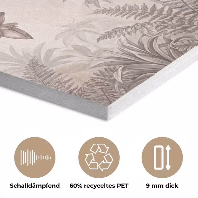 Jungle - Banenboom - Kolibrie - Beige PET vilt klein -closeup_DE