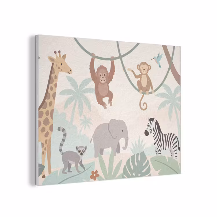 Jungle - Dieren - Groen PET vilt klein -3d