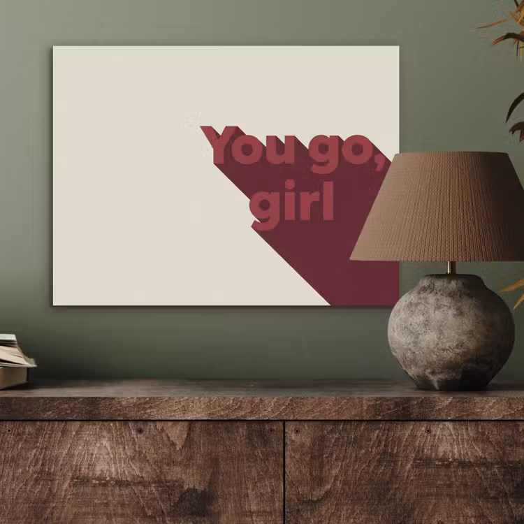 you go girl - 3D - Rood PET vilt klein -sfeer2