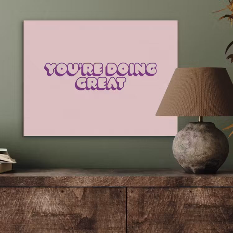 You're doing great - roze - 3D PET vilt klein -sfeer2