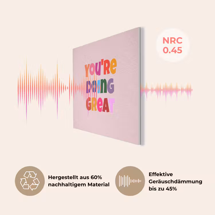 You're doing great - Roze - Kleurrijk PET vilt klein -USP_DE