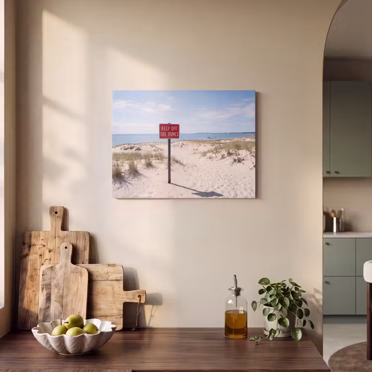 Duin - Bord - Kust - Landschap - Rood PET vilt klein -sfeer2