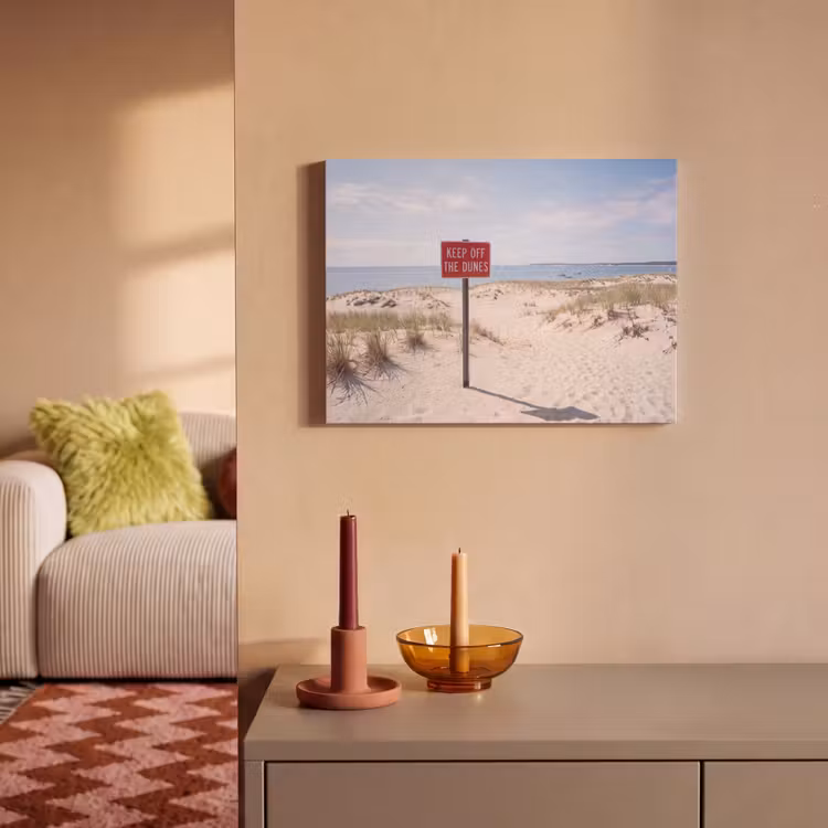 Duin - Bord - Kust - Landschap - Rood PET vilt klein -sfeer1