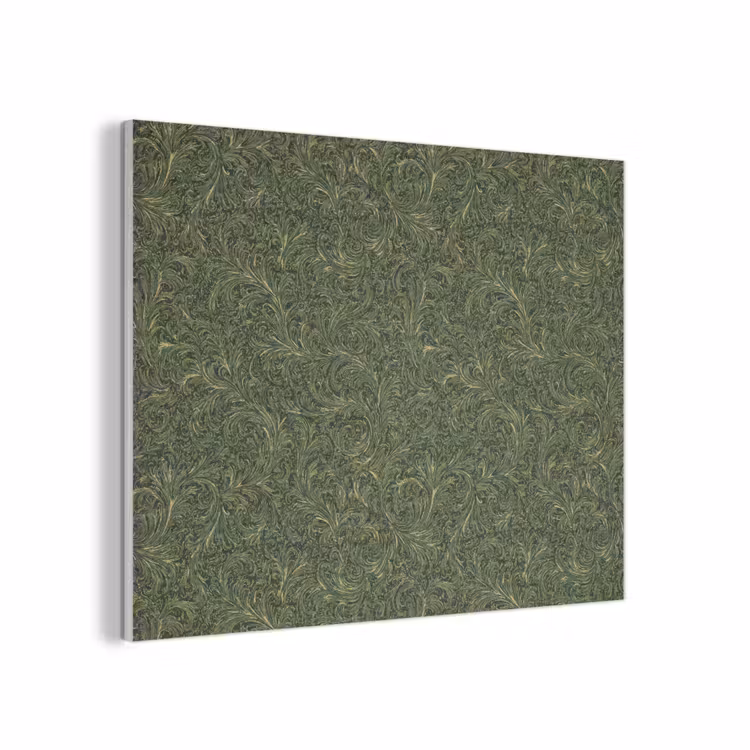 Donker - Groen - Krullend - Botanisch PET vilt klein 837 -3d