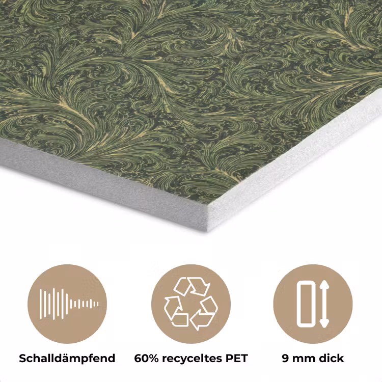 Donker - Groen - Krullend - Botanisch PET vilt klein 837 -closeup_DE