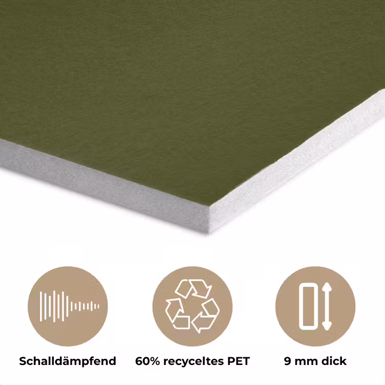Dark - Olive - Groen PET vilt klein 837 -closeup_DE