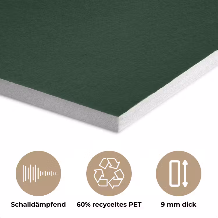 Donkergroen - Tekst - Schaduw - Grafisch PET vilt klein -closeup_DE