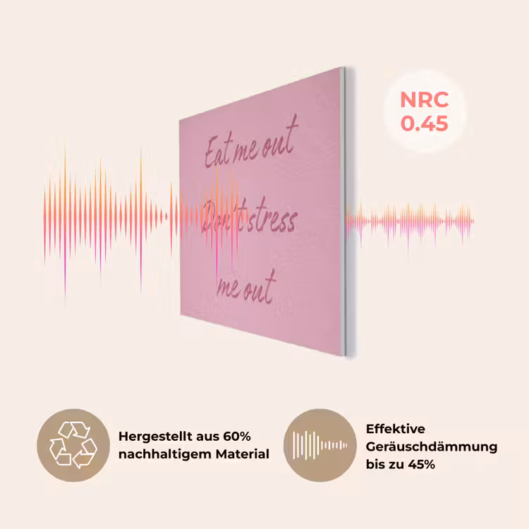 Eat me out don't stress me out - Roze - Handgeschreven PET vilt klein -USP_DE