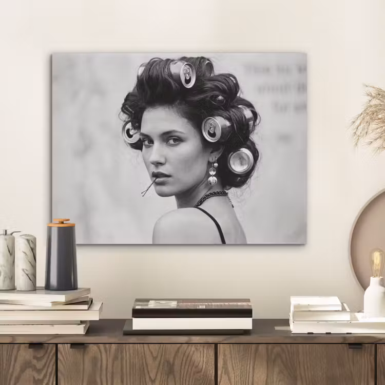 Edgy - Vrouw - Zwart - Wit PET vilt klein -sfeer1