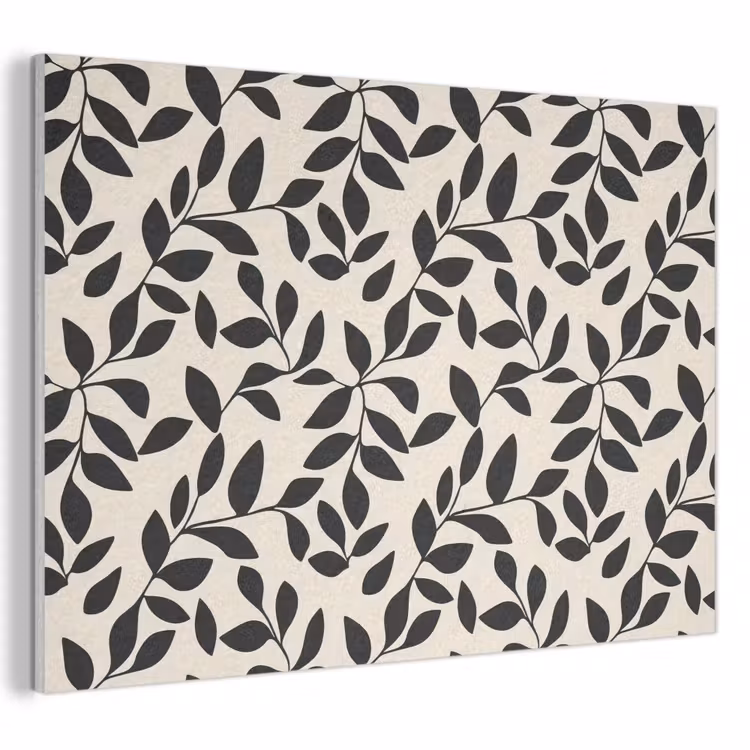 Elegant - Patroon - Zwart - Beige PET vilt klein 837 -3d