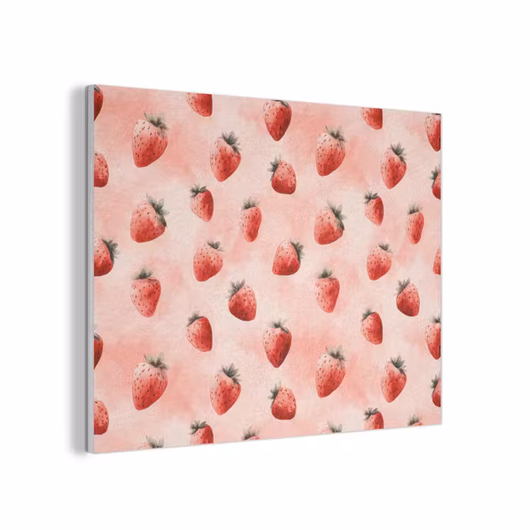 Aardbei - Patroon - Roze PET vilt klein 837 -3d