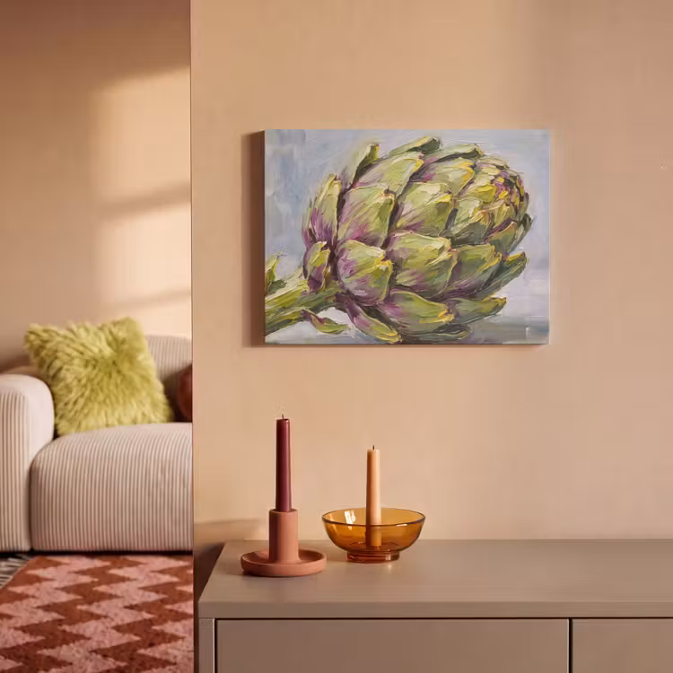 Akustikbild - Essen – Artischocke – Modern - Eten - Artisjok - Modern PET vilt klein