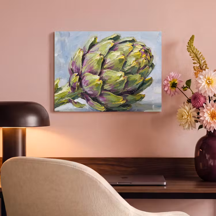 Akustikbild - Essen – Artischocke – Modern - Eten - Artisjok - Modern PET vilt klein