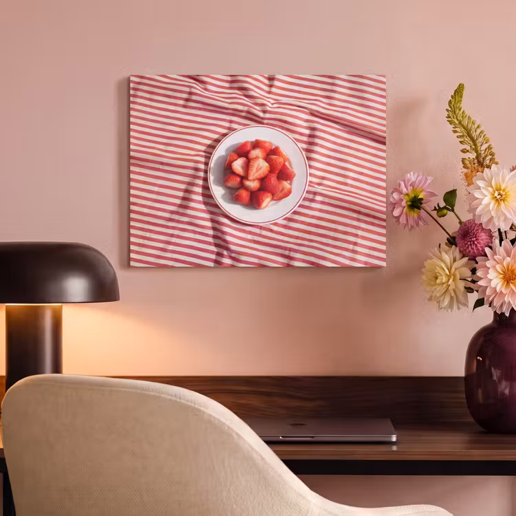 Eten - Aardbeien - Fruit - Zomer - Rood PET vilt klein -sfeer3
