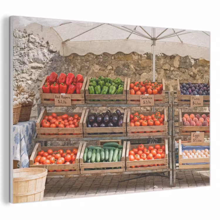 Akustikbild - Essen – Markt – Frisch - Eten - Markt - Vers PET vilt klein