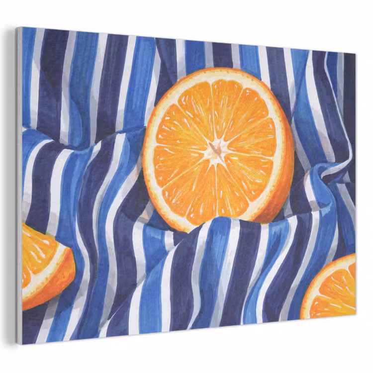 Akustikbild - Essen – Obst – Orange - Eten - Fruit - Oranje PET vilt klein