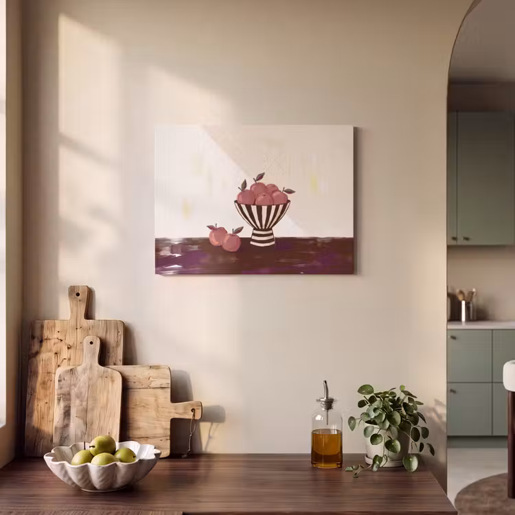 Eten - Schaal - Stilleven - Modern - Rood PET vilt klein -sfeer2