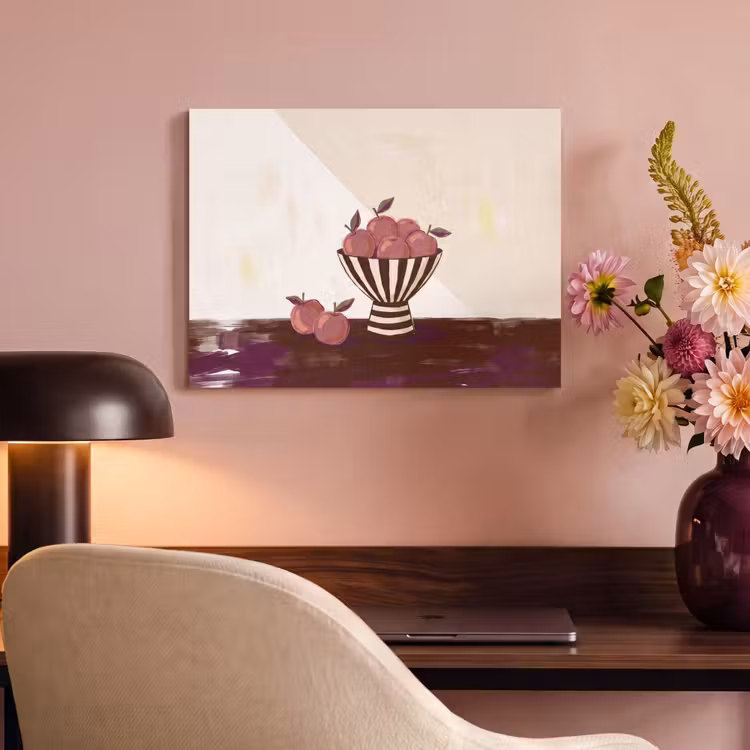 Eten - Schaal - Stilleven - Modern - Rood PET vilt klein -sfeer3