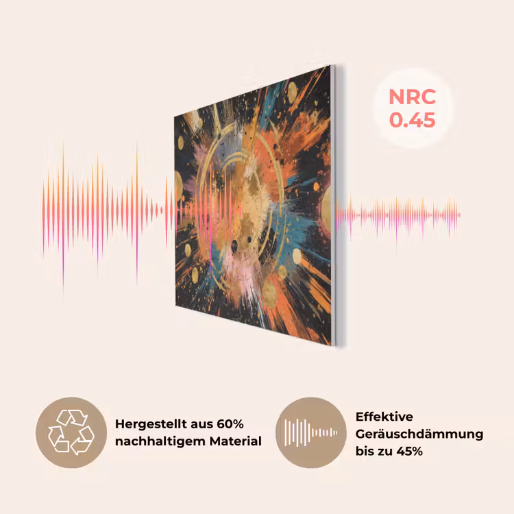 Explosie - Verfstructuur - Goud - Abstract PET vilt klein -USP_DE