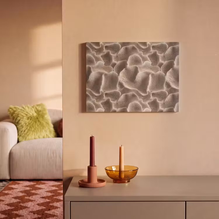 Waaiervorm - Beige - Vezel textuur PET vilt klein 837 -sfeer1