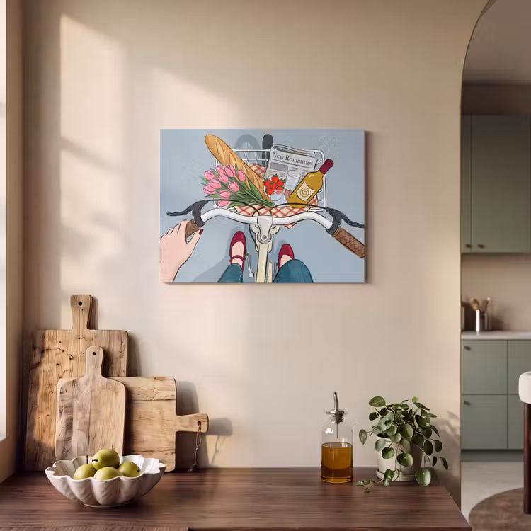 Fiets - Picknick - Zomer - Illustratie PET vilt klein -sfeer2