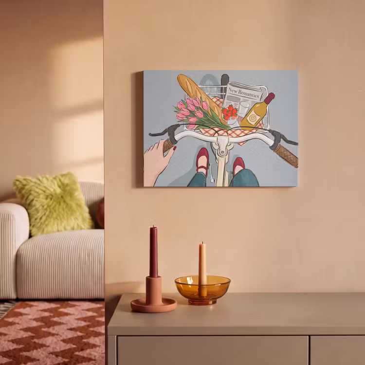 Fiets - Picknick - Zomer - Illustratie PET vilt klein -sfeer1