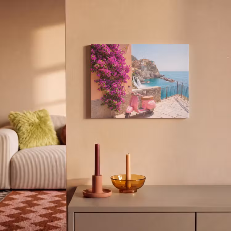 Voertuig - Roze - Kust - Zomer - Reizen PET vilt klein -sfeer1
