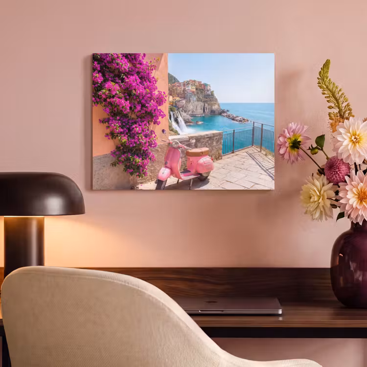 Voertuig - Roze - Kust - Zomer - Reizen PET vilt klein -sfeer3