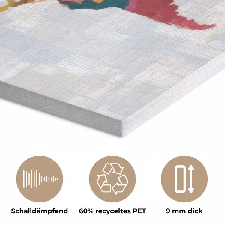 Kleurvakken - Wereldkaart - Texturen - Roze PET vilt klein -closeup_DE