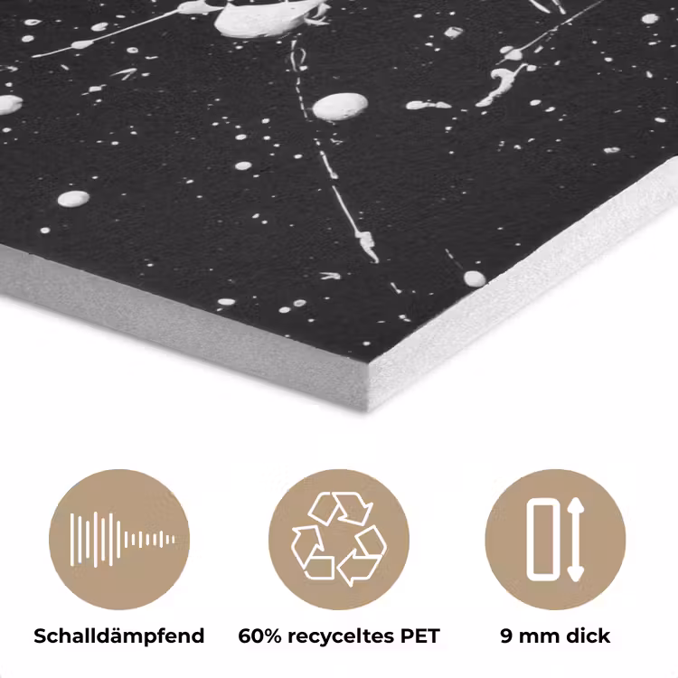 Verfspatten - Wit - Abstract - Explosie PET vilt klein -closeup_DE