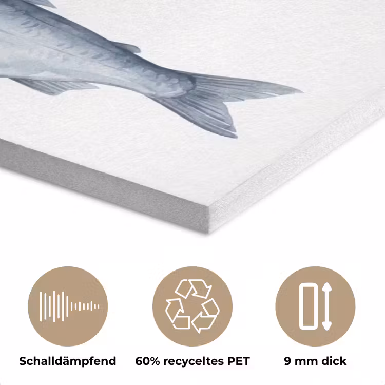 Vissen - Illustratie - Delfts - Blauw PET vilt klein -closeup_DE