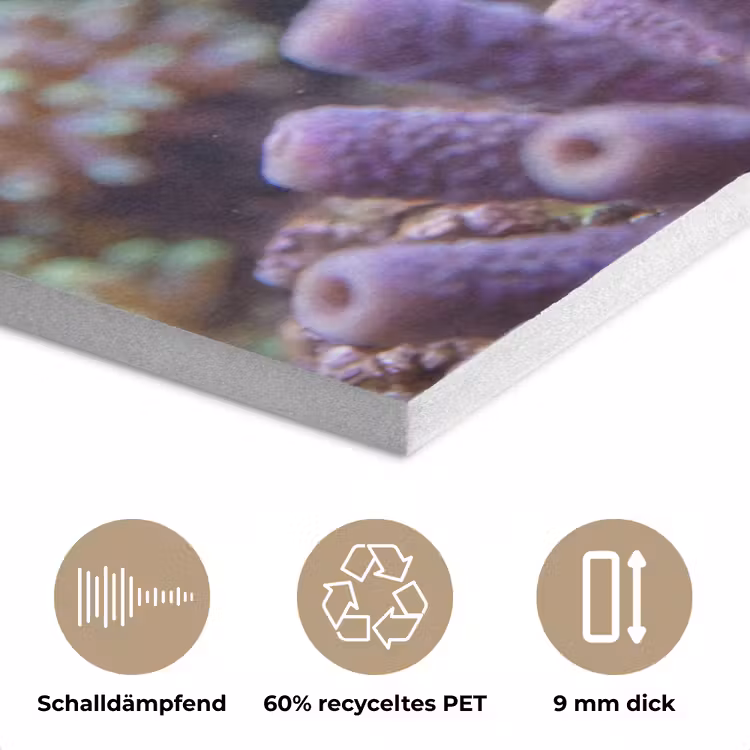 Vis - Koraal - Onderwater - Oranje - Dieren PET vilt klein -closeup_DE