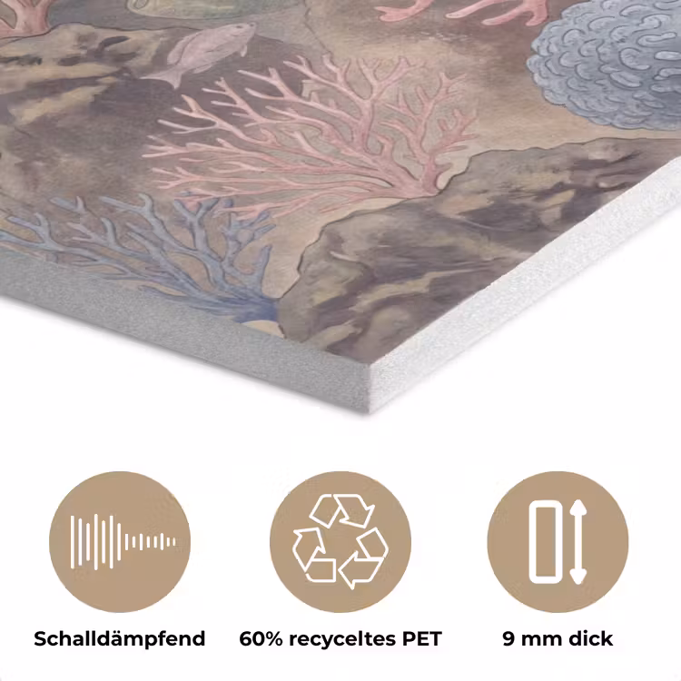 Vis - Koraalrif - Onderwaterwereld - Illustratie PET vilt klein -closeup_DE
