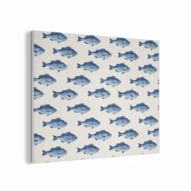 Vis - Patroon - Blauw PET vilt klein 837 -3d