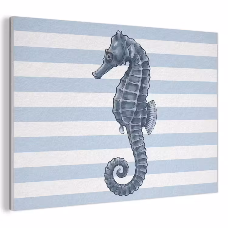 Vis - Oceaan - Illustratie - Blauw - Strepen PET vilt klein -3d