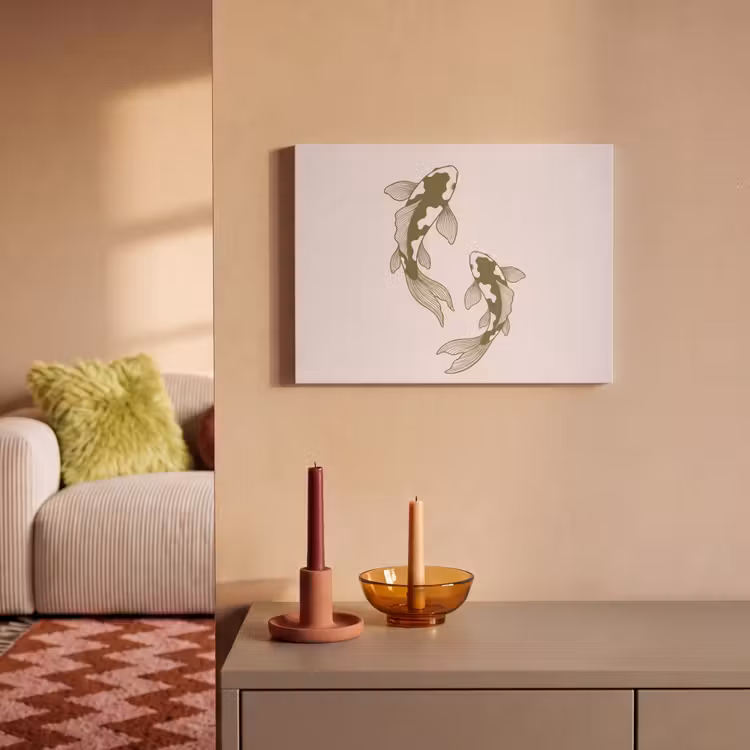 Vis - Zwemmend - Groen - Abstract - Dieren PET vilt klein -sfeer1
