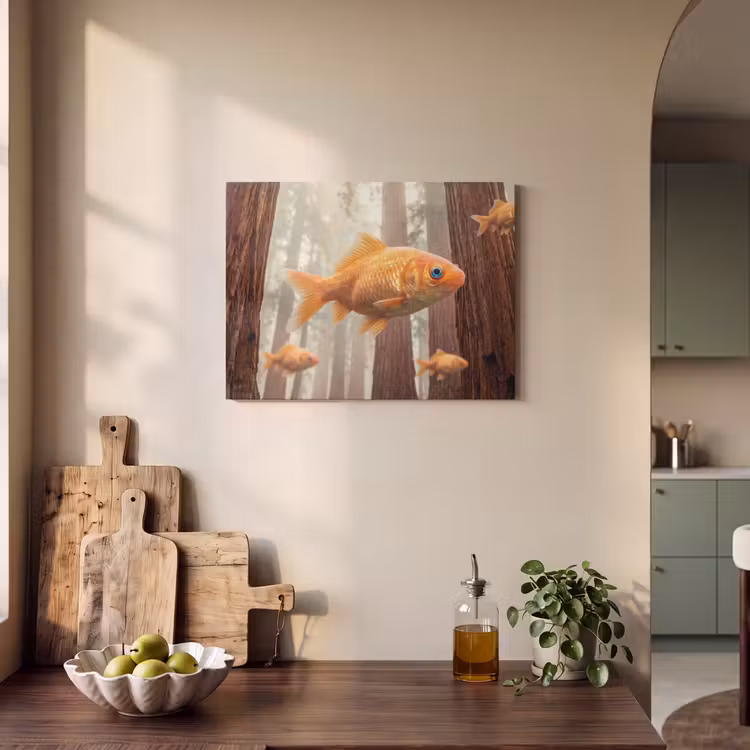 Akustikbild - Fisch – Wald – Fantasie - Vis - Bos - Fantasie PET vilt klein