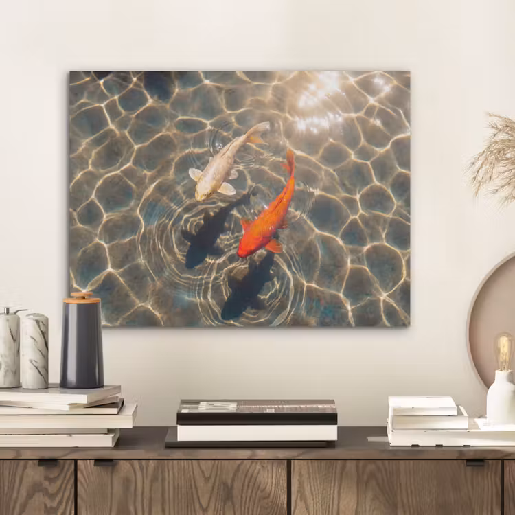 Vis - Water - Dieren - Oranje - Goud PET vilt klein -sfeer1