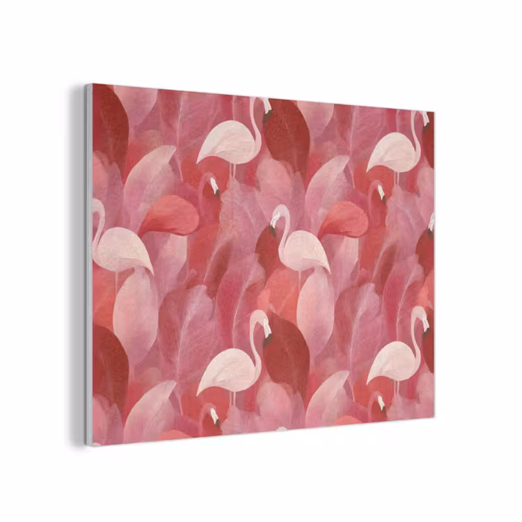 Flamingo - Botanisch - Elegant - Roze - Rood PET vilt klein 837 -3d