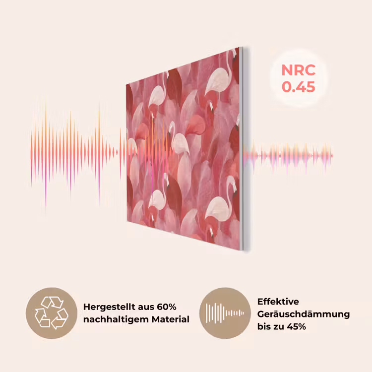 Flamingo - Botanisch - Elegant - Roze - Rood PET vilt klein 837 -USP_DE